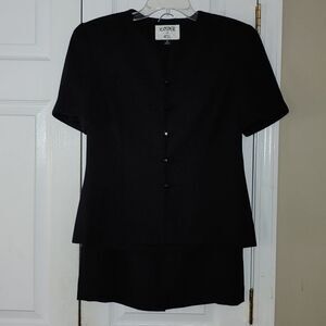 Kasper for A.S.L Black 2 pc skirt set 
Sz 8